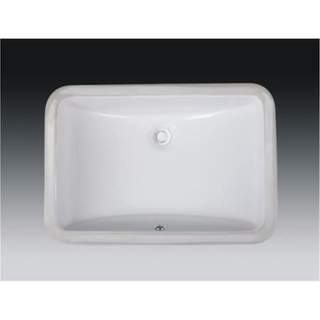 Kd 21 in. Rectangular Undermount Single Bowl Bathroom Sink in White KD2079459